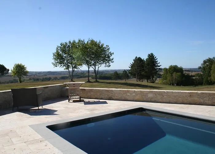Gers Pool And Panorama La Romieu