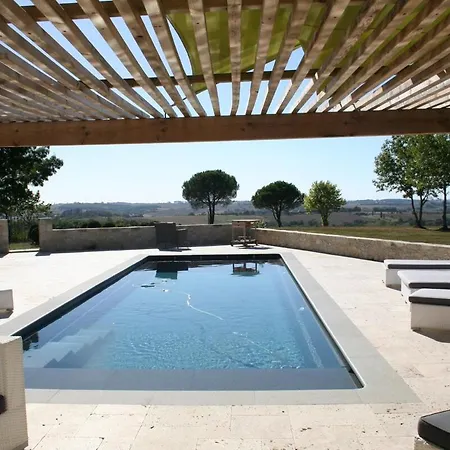 Gers Pool And Panorama * La Romieu