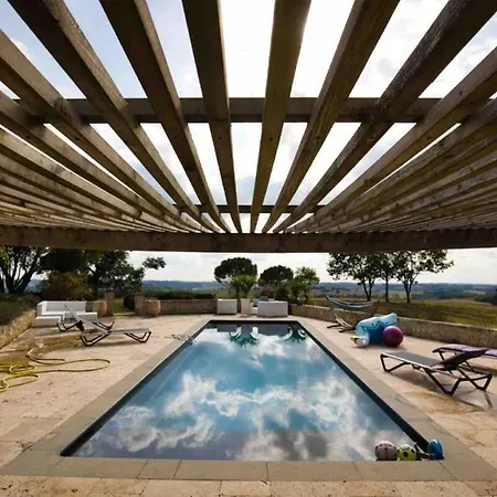 Gers Pool And Panorama La Romieu